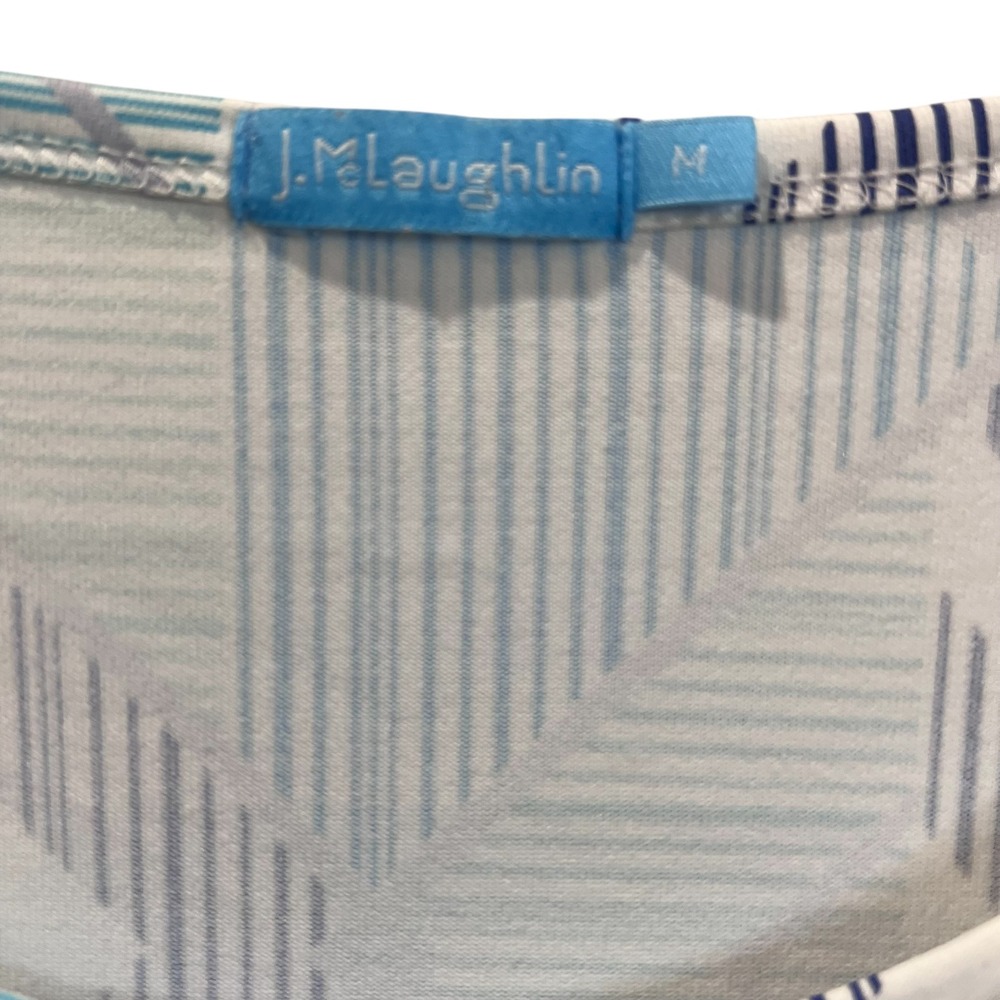 J Mclaughlin Light Blue Geometric Pattern Catalin… - image 7